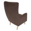 Ušiakové kreslo - SAMY, Hnedá látka – detail 12