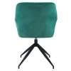 Otočné kreslo - VELEZA, Zelená zamatová látka – detail 4