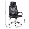 Kancelárska stolička - IMELA, Čierna sieťovina – detail 4