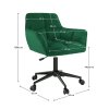 Kancelárske kreslo - HAGRID, Smaragdová zamatová látka – detail 3