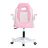 Detská kancelárska stolička - ODELIA, Ružová ekokoža – detail 5