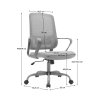 Kancelárska stolička - SALOMO, Sivá – detail 1
