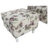 Ušiakové kreslo s taburetom - ASTRID, Vzor ruža2 – detail 10