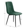 Jedálenská stolička - DAMIA, Smaragdová zamatová látka – detail 1