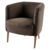 Relaxačné kreslo - ALIEN, Hnedá látka – detail 3