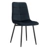 Jedálenská stolička - DAMIA, Čierna zamatová látka