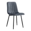 Jedálenská stolička - RAMITA, Tmavosivá zamatová látka
