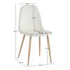 Jedálenská stolička - LEGA, Béžová zamatová látka – detail 6