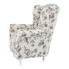 Ušiakové kreslo - CHARLOT, Vzor ruža – detail 12