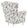 Ušiakové kreslo - CHARLOT, Vzor ruža – detail 4
