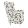 Ušiakové kreslo - CHARLOT, Vzor ruža – detail 5