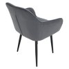 Dizajnové kreslo - VERIO, Sivá zamatová látka – detail 11