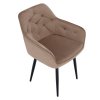 Dizajnové kreslo - VERIO, Hnedá zamatová látka – detail 10