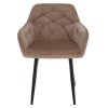 Dizajnové kreslo - VERIO, Hnedá zamatová látka – detail 1