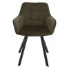 Dizajnové kreslo - PETIN, Zelená zamatová látka – detail 1