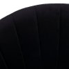 Dizajnové kreslo - DASMIN, Čierna zamatová látka – detail 2