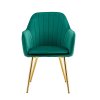 Jedálenské kreslo - ADLAM, Smaragdová zamatová látka – detail 1