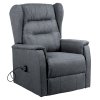 Elektricky polohovacie kreslo - DOURO, sivá látka – detail 11