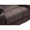 Masážne polohovacie kreslo - HUDSON, Hnedá látka – detail 10