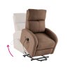 Elektricky polohovacie kreslo - NERIS, Hnedá látka – detail 2