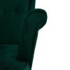 Ušiakové kreslo - RUFINO, Zelená látka – detail 6