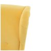 Ušiakové kreslo - RUFINO, Žltá látka – detail 11