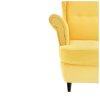 Ušiakové kreslo - RUFINO, Žltá látka – detail 5