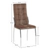 Jedálenská stolička - ADORA, Tmavohnedá látka – detail 1