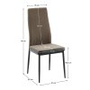 Jedálenská stolička - ENRA, Tmavohnedá látka / ekokoža – detail 1