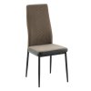 Jedálenská stolička - ENRA, Tmavohnedá látka / ekokoža