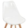 Transparentná jedálenská stolička - BALI, Biela – detail 4