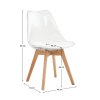 Transparentná jedálenská stolička - BALI, Biela – detail 5