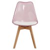 Transparentná jedálenská stolička - BALI, Ružová – detail 2