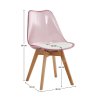 Transparentná jedálenská stolička - BALI, Ružová – detail 5