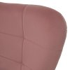 Ušiakové kreslo s podnožkou - HABEN, Ružová zamatová látka – detail 10