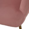 Ušiakové kreslo s podnožkou - HABEN, Ružová zamatová látka – detail 9