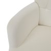 Ušiakové kreslo s podnožkou - HABEN, Biela zamatová látka – detail 7