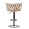 Barová stolička - BRIN, Béžová zamatová látka – detail 7