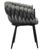 Jedálenské kreslo - BLER, Sivá zamatová látka – detail 5