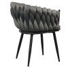 Jedálenské kreslo - BLER, Sivá zamatová látka – detail 6