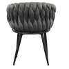 Jedálenské kreslo - BLER, Sivá zamatová látka – detail 7