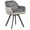 Otočné kreslo - FLER, Sivá zamatová látka