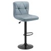 Barová stolička - SELEST, Sivá ekokoža