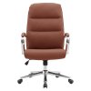 Kancelárske kreslo - ADMON, Hnedá ekokoža – detail 1