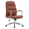 Kancelárske kreslo - ADMON, Hnedá ekokoža