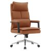 Kancelárske kreslo - KAHIL, Hnedá ekokoža