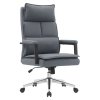Kancelárske kreslo - KAHIL, Sivá ekokoža