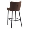 Barová stolička - CEZARIA, Hnedá látka – detail 2