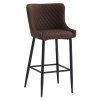 Barová stolička - CEZARIA, Hnedá látka