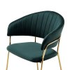 Dizajnové kreslo - DASMIN, Zelená zamatová látka – detail 2